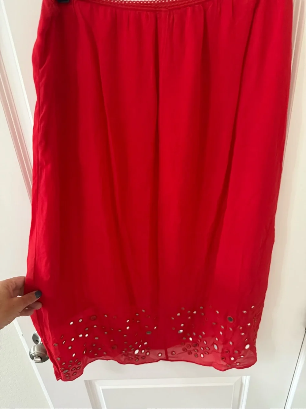 Chiffon mirror embellishment midi slip skirt - Picture 7 of 8